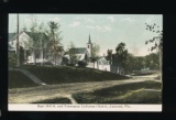 AMHERST:  Printed Post Card of East Mill St. and Norwegian Lutheran Church,