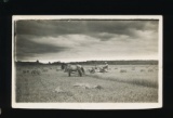 AMHERST: 1920s RPPC of Horse-Drawn Hay Bailing operation at the Amund Gilbe