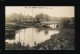 AMHERST:  MILL ST. AMHERST WIS.  View to the East over Tomorrow River Bridg