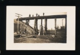 AMHERST:  1900 Construction of Soo Line Railroad Bridge at the West End of