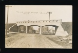 AMHERST:  1909 RPPC of SOO LINE VIADUCT at AMHERST WIS. looking East with B