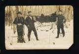 CANTON:    1911 RPPC three Hunters with Bear Kill Canton, Wis.  SIZE:  Stan