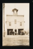 ALLENTON:  1920 RPPC FIRE DEPT. ALLENTON, WIS.  Open doors show Ladder Wago