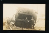 ALLENTON:  1912 RPPC part of Locomotive train wreck at Allenton, WI.  SIZE: