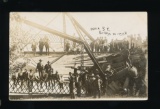 AUGUSTA:  1908 RPPC Main Street Bridge Collapse at Augusta.  SIZE:  Standar