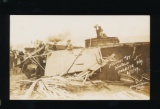 AUGUSTA: 1909 RPPC of Freight #87 Wrecked at Augusta 6/7/09.  Quite the mes