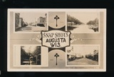 AUGUSTA:  1923 RPPC with four Snap Shots of Augusta including:  Two Shots o