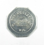 MANCHESTER:  RHEINS STORE / MANCHESTER / Wis.Aluminum - GOOD FOR / 25c / IN