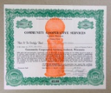 1949 COMMUNITY COOPERATIVE SERVICES Amherst, Wisconsin Common Stock; Issued