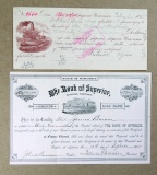 1895 The Bank of Superior - SUPERIOR, WISCONSIN.  32 $100 Shares issued to