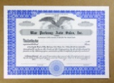 1940s Blue Parkway Auto Sale?s , Inc. Organized in Missouri - Unissued Stoc