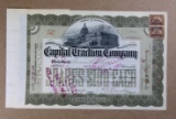 1901 Capital Traction Company for The District of Columbia Certificate for