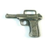 SAVAGE Model-1907 Semi-Automatic silver-plated Pistol Advertising Watch Fob