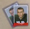 (2) 1968 Topps Stand-Up Football Cards Jim Grabowski Green Bay Packers (Unu