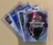 (4) GAME WORN JERSEY Football Cards