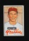 1951 Bowman Baseball Card #112 Willie Jones Philadelphia Phillies