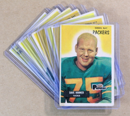 (8) 1955 Bowman Green Bay Packers Football Cards