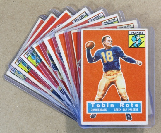 (8) 1956 Topps Green Bay Packers Football Cards