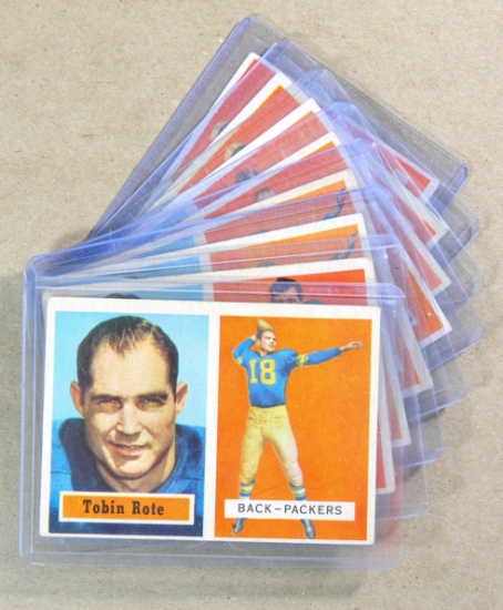 (8) 1957 Topps Green Bay Packers Football Cards