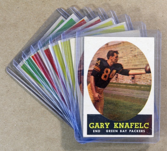 (8) 1958 Topps Green Bay Packers Football Cards