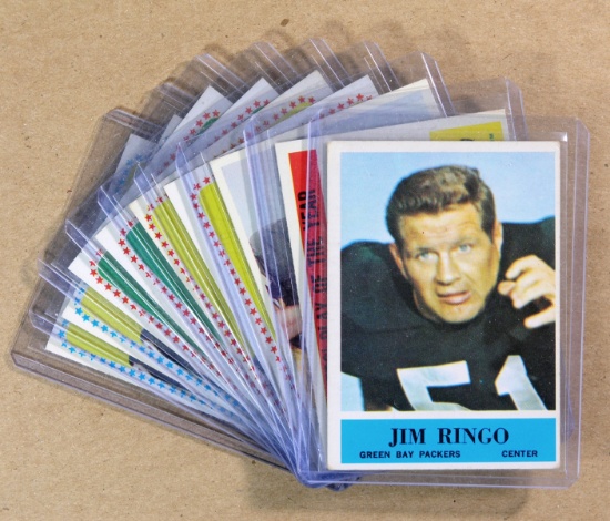 (9) 1964 Philadelphia and Topps Fotball Cards