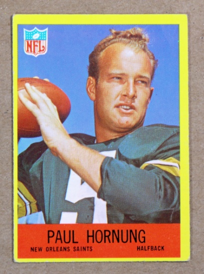 1967 Philadelphia Football Card #123 Hall of Famer Paul Hornung Green Bay P