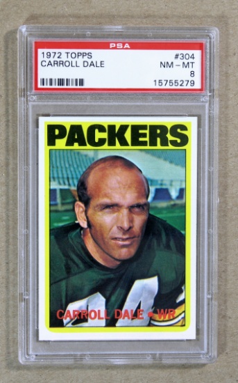 1972 Topps Football Card #304 Carroll Dale Green Bay Packers (Scarce High N