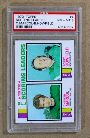 1973 Topps Football  Card #4 Scoring Leaders: Chester Marcol-Bobby Howfield