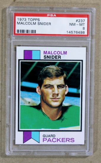 1973 Topps Football  Card #237 Malcolm Snder Green Bay Packers Graded PSA N