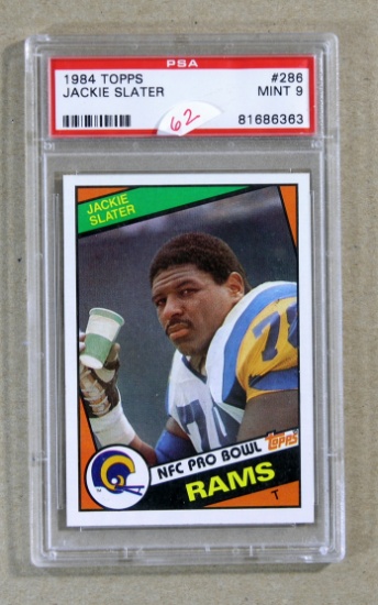 1984 Topps ROOKIE Football Card #286 Rookie Hall of Famer Jackie Slater Ls