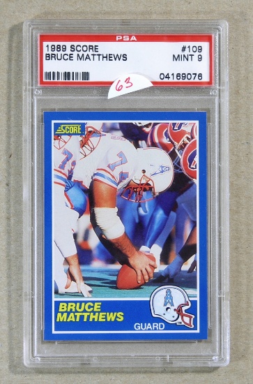 1989 Score ROOKIE Football Card #109 Rookie Hall of Famer Bruce Smith Houst