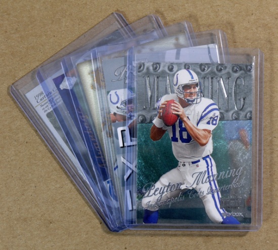 (5) 1999 (2nd Year) Peyton Manning Football Cards