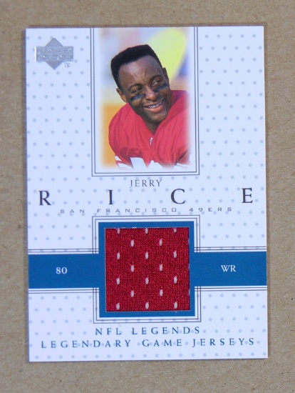 2000 Upper Deck GAME WORN JERSEY Football Card #LJ-JR Jerry Rice San Franci