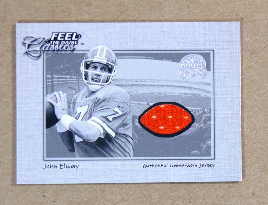 2000 Fleer GAME WORN JERSEY Football Card Classics John Elway Denver Bronco