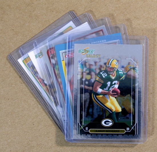 (5) 2006 (2nd Year) Aaron Rodgers Football Cards