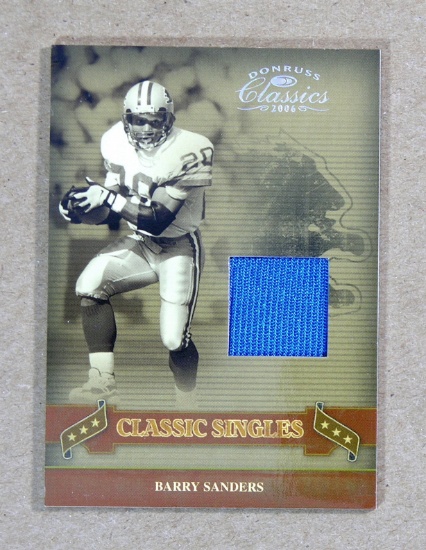 2006 Donruss GAME WORN JERSEY CARD Football Card #CS-1 Barry Sanders Detroi