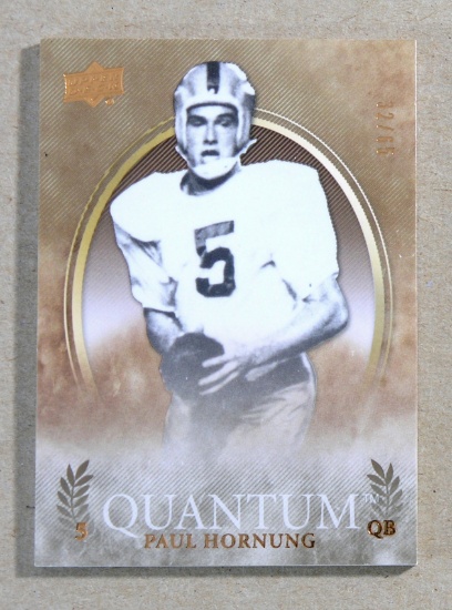 2013 Upper Deck Quantum Football Card #33 Paul Hornung Notre Dame Numbered