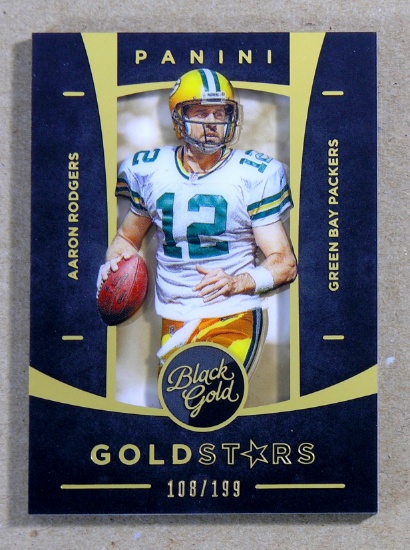 2015 Panini Black Gold Football Card #GOS-6 Aaron Rodgers Green Bay Packers