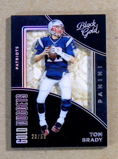 2016 Panini Black Gold Football Card #GN3 Tom Brady New England Patiots. Nu