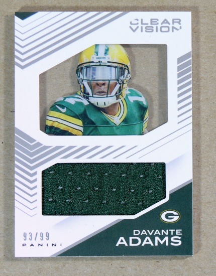 2015 Panini Clear Vision GAME WORN JERSEY Football Card #CJ-DA Davante Adam