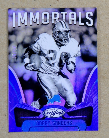 2018 Panini Certified IMMORTALS Football Card #132 Barry Sanders Detroit Li