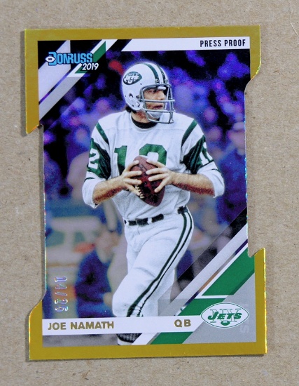 2019 Panini Donruss Press Proof Football Card #193 Joe Namath New York Jets