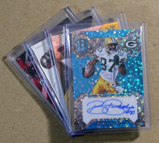 (4) AUTOGRAPHED Football Cards