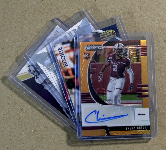(4) AUTOGRAPHED Football Cards