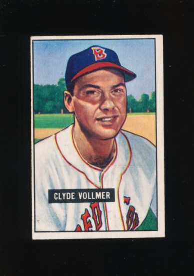 1951 Bowman Baseball Card #91 Clyde Vollmer Boston Red Sox