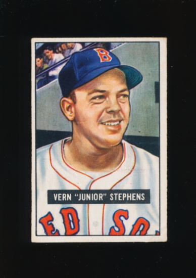 1951 Bowman Baseball Card #92 Vern "Junior" Stephens Boston Red Sox