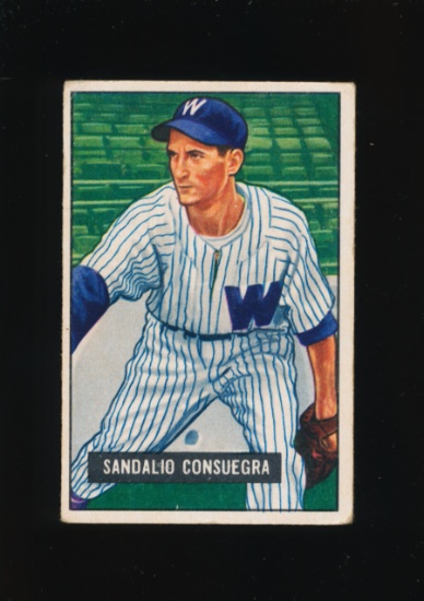 1951 Bowman Baseball Card #96 Sandalio Consuegra Washington Senators