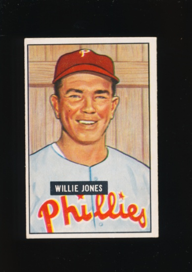 1951 Bowman Baseball Card #112 Willie Jones Philadelphia Phillies