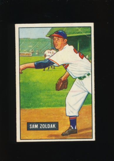 1951 Bowman Baseball Card #114 Sam Zoldak Philadelphia Athletics