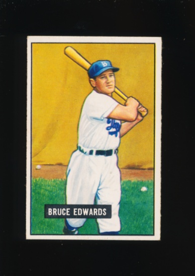 1951 Bowman Baseball Card #116 Bruce Edwards Brooklyn Dodgers